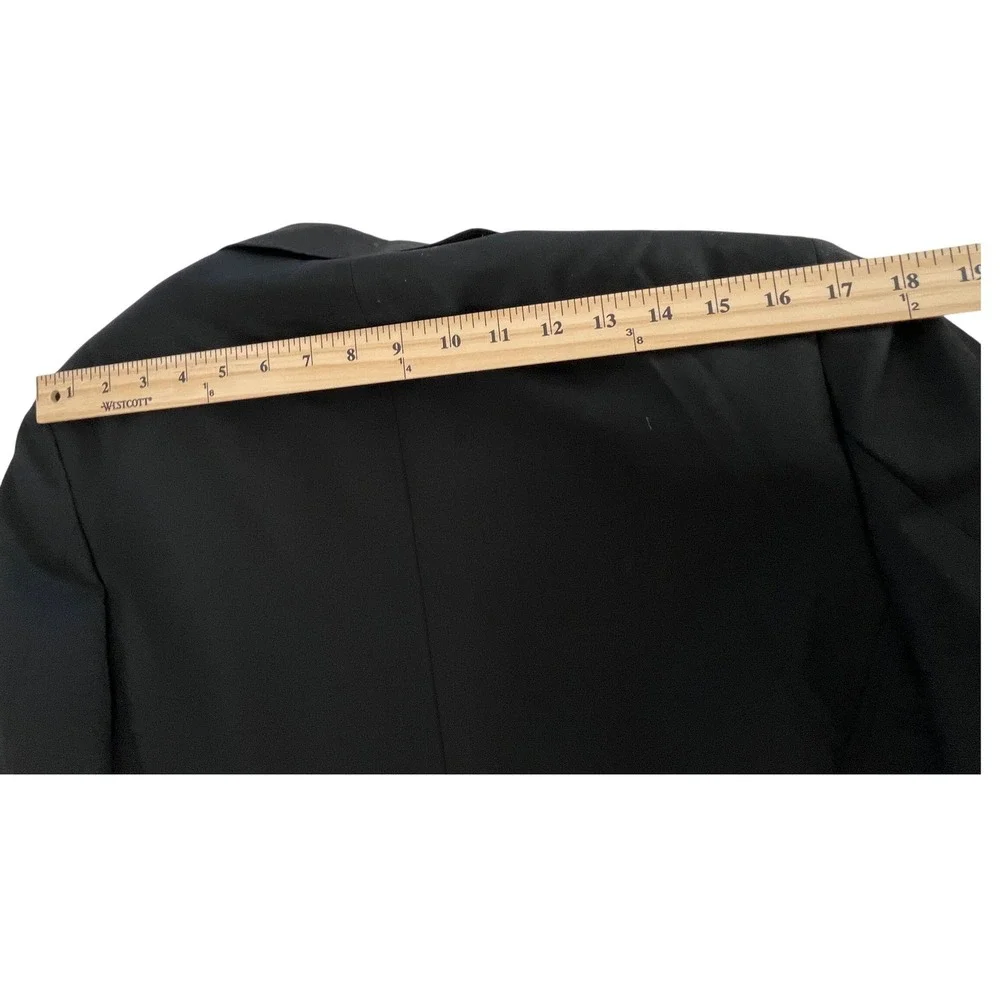 Armani Collezioni Black 100% Lane Wool Blazer Jacket Mens Size 40R‎